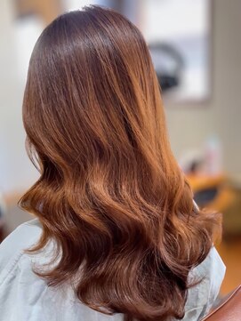 熊本韓国ヘア×コテまきパーマ×透明感カラー