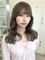 サンクプロジェクト(cinq PROJECT) 韓国ヘアー顔周りレイヤーミルクティーベージュグレージュカラー