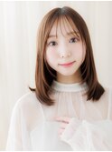 シースルー/レイヤーカット/顔周りレイヤー/小顔カット/艶髪e