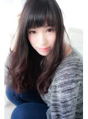 ベビーバングのアンニュイカールスタイル
