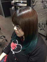 ゾーマ(ZOUMA)&nbsp;毛先濃いグリーン！　ＴＲＩＣＫＳＴＹＬＥ☆