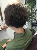 【amule hair】ウェーヴィー2ブロック★ショートアッシュ