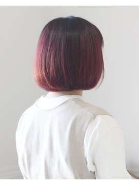 リリー ヘアー デザイン(LILY HAIR DESIGN) レッドピンクグラデーションカラー+インナーカラー