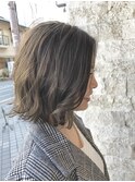 【unopulir永尾】切りっぱなしボブ☆大人くすみアッシュベージュ