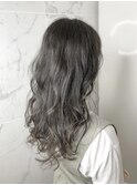 オリーブグレージュ×セミロング