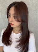韓国風前髪×レイヤーカット【髪質改善/新宿/レイヤーカット】
