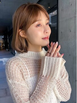 ラフ フロム ガーデン(Laf from GARDEN) 大人くびれボブ/アッシュカラー/前髪パーマ