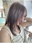 【December】就活カラー×ブリーチなし透明感グレージュカラー◎
