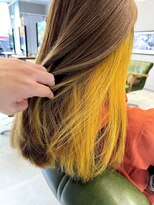 グラム 岡崎北店(gram)&nbsp;【gram】インナーカラー_派手髪_イエローカラーy