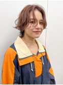 ハンサムショートウルフ外はねパーマ