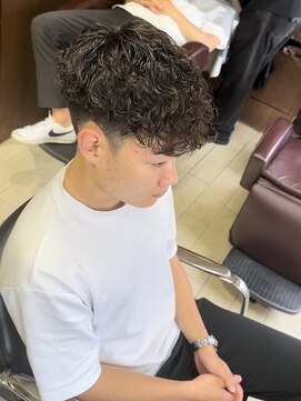 【HOMME HAIR 稲田】 ショートハーパー フェード スタイル