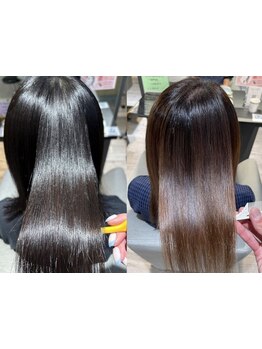 【髪質改善特化サロン】クセを伸ばしつつ、丸みのある曲線に☆成分にこだわり上質で柔らかな指通りへ─。