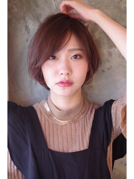 レト 新小岩(reto) ピンクブラウン×ミニボブ【10代20代30代40代50代】