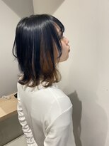 シャル 町田(shalu)&nbsp;部分的でダメージ最小限！？暗髪インナーカラー/10代20代30代