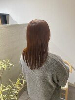 シスイ(sisui)&nbsp;セミロング内巻きレイヤー/ピンクブラウンカラー