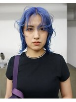 レコ 渋谷(LECO)&nbsp;顔まわりレイヤーブルーパープルハイトーンケアブリーチ