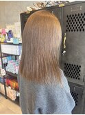 透明感ベージュ艶カラーストレート髪質改善トリートメントロブ