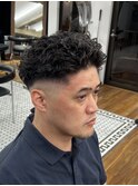 リバースパーマ/スキンフェード/大人メンズ/メンズカット