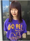 ボルドー×顔周りレイヤー