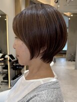 表参道髪質改善カラーウルフショートカットベージュアッシュ40代