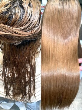 ジーナ 名駅(XENA.) 髪質改善☆乾かすだけでツヤツヤ、サラサラ縮毛矯正2