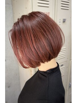 ダンク(DUNK) 前下がりボブ×チェリーレッド