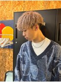 刈り上げマッシュケアブリーチダブルカラーミルクティーベージュ