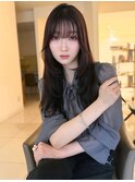 ☆ロングレイヤーカット　ワンカール　シースルーバング