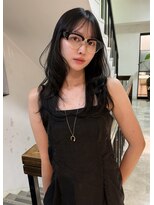 アクシス 栄店(`AXIS)&nbsp;馬渕ワンホンレイヤー/ミルクティーブロンド/ダークブルー/栄