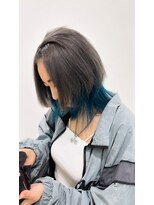 ココ 横浜(coco) ★ダークグレージュ×ブルーインナーカラー