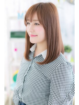 ヘアアンドビューティー ミック(Hair & Beauty miq) 大人かわいい♪愛されカラーの王道ストレートa