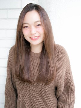 ルティア 池袋(Lutia) センターパート　アッシュブラウン　丸型