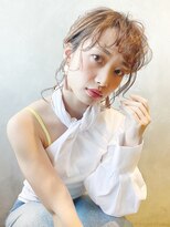 紐アレンジポニー_ローライトスリークボブ厚めバング_57546