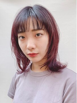 ピークアブー 銀座並木通り(PEEK-A-BOO) 【デザインカラー】くびれミディ×ピンクグラデーション