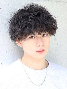 ネイビー(NAVY) ソフトツイスト ウェーブパーマ