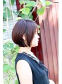 ショートボブ♪襟足をタイトにタイトに