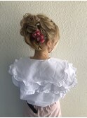 ゆるふわ ふわふわ 少し 高め カールアップ ヘアアレンジ