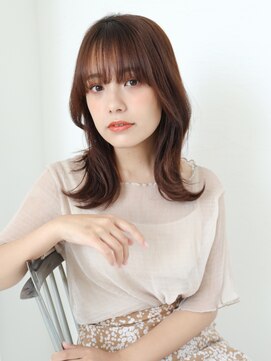 ミリー 梅田店(milly) ナチュラルブラウン×小顔くびれヘア外ハネボブ【milly梅田】