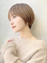 ソーコ 渋谷(SOCO) 大人ショートボブ丸みショートカットマッシュショート前髪あり