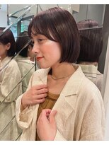 トリコ ショップアンドヘアサロン(tricot shop hair salon)&nbsp;ふんわりボブ/ピンクヴァイオレットカラー