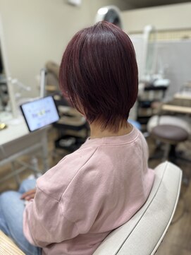 エアージーモ(Air G mo) ストレートエステ&透明感のあるピンクブラウン