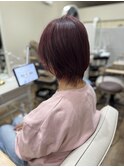 ストレートエステ&透明感のあるピンクブラウン