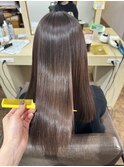 髪質改善トリートメント×マロンベージュ