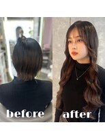 ガルボヘアー 心斎橋店(garbohair)&nbsp;アメ村×ナチュラル×ブラウン×エクステ