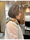 コントラストたっぷりハイライトカラー＊ボブレイヤー＊顔周り