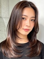 ラシェル パル ノエル(Laciel par Noel) センターパート* 韓国レイヤーミディ