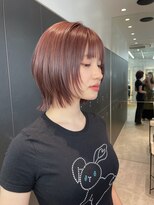 ロンドシエル 横浜(Lond ciel) レイヤーボブ/ピンクベージュ/ウルフレイヤー/横浜