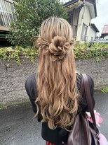 グリ(GURI) 〈guri〉くるみちゃんヘア風カチモリハーフアップ☆