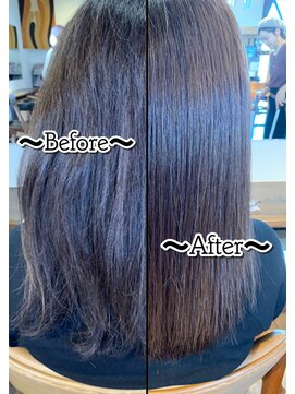 ピースリーヘア バイ カーサ(peathree.hair by CASA) 高濃度水素トリートメント×ロブ