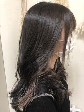 アンク クロス 吉祥寺店 ○顔まわりインナーカラー×ハニーベージュ○ブリーチ有